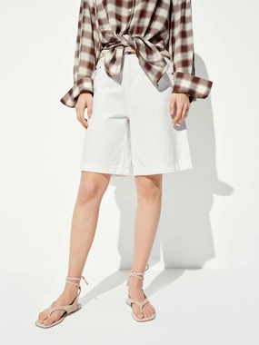 Flattering Waist Cotton Straight Loose Shorts