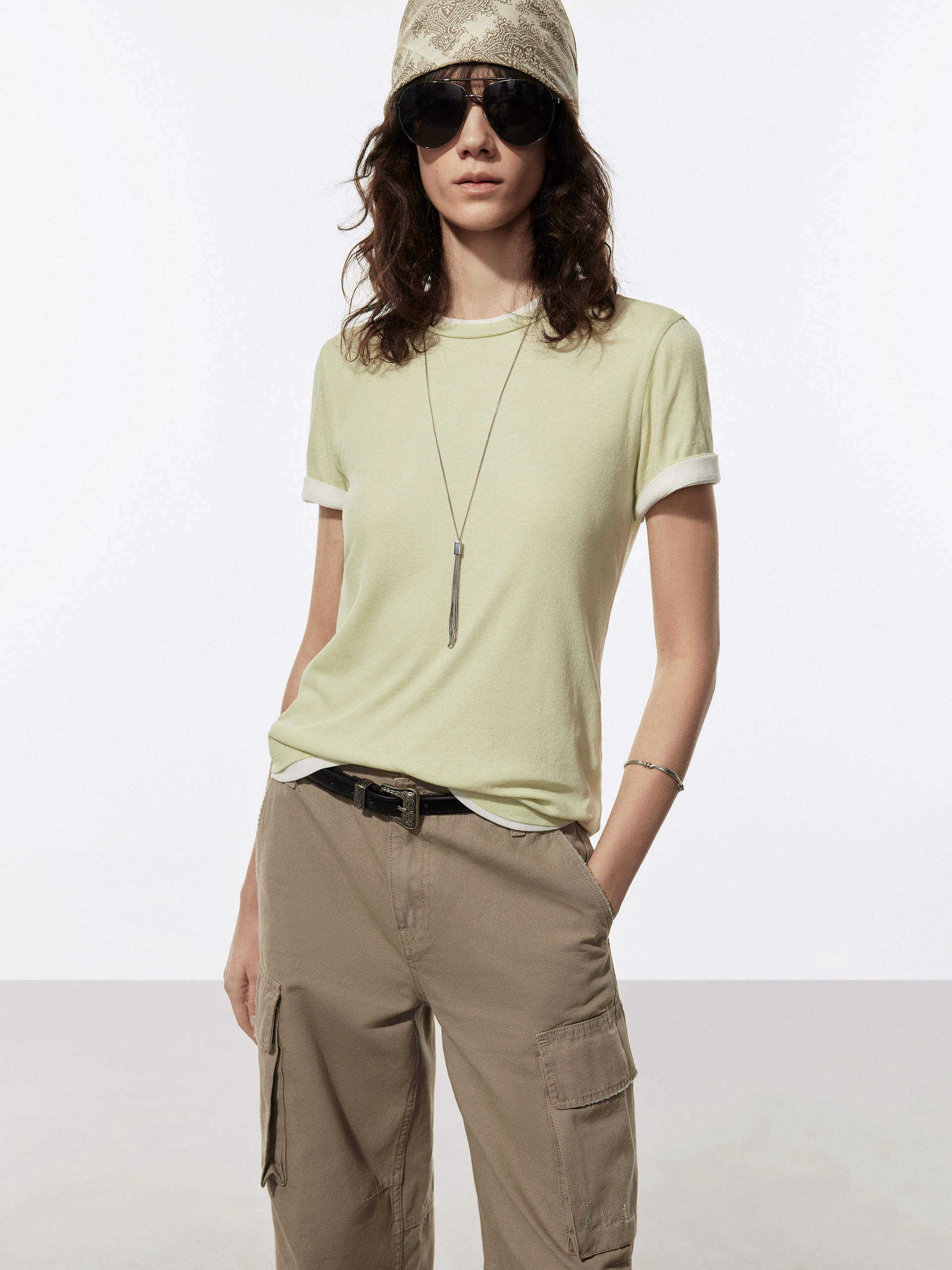 Cotton Two Piece T-shirt WrinkleFreeFabric