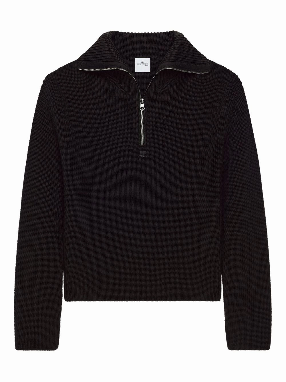 Courreges Pre Women's Sweaters Layered Knit Luxury Fiber Blend