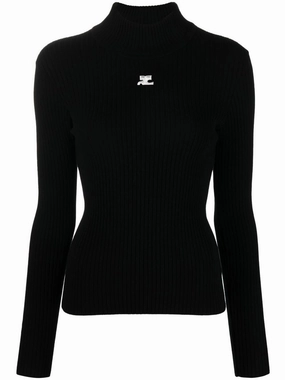 Courreges Re-Edition Women's Sweaters Stylish Everyday Wear Drop Needle Detailing