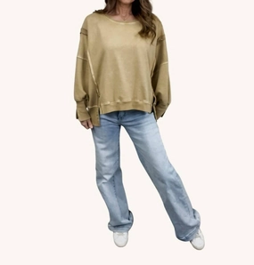 Lazy Daze Sweatshirt In Misted Yellow Sophisticated Layers