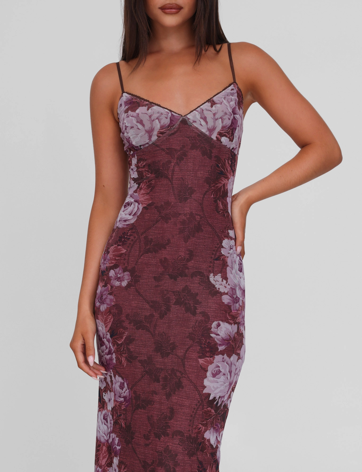 JULIANNA DRESS - MULTI : FLORAL : ROSE STRIPE Effortless Comfort Comfortable Design Wear