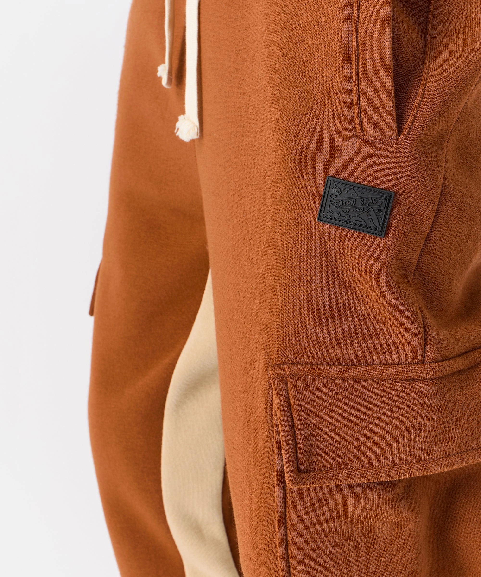 All terrain Modern Cut Flare Stacked Fleece Sweatpants - Brown