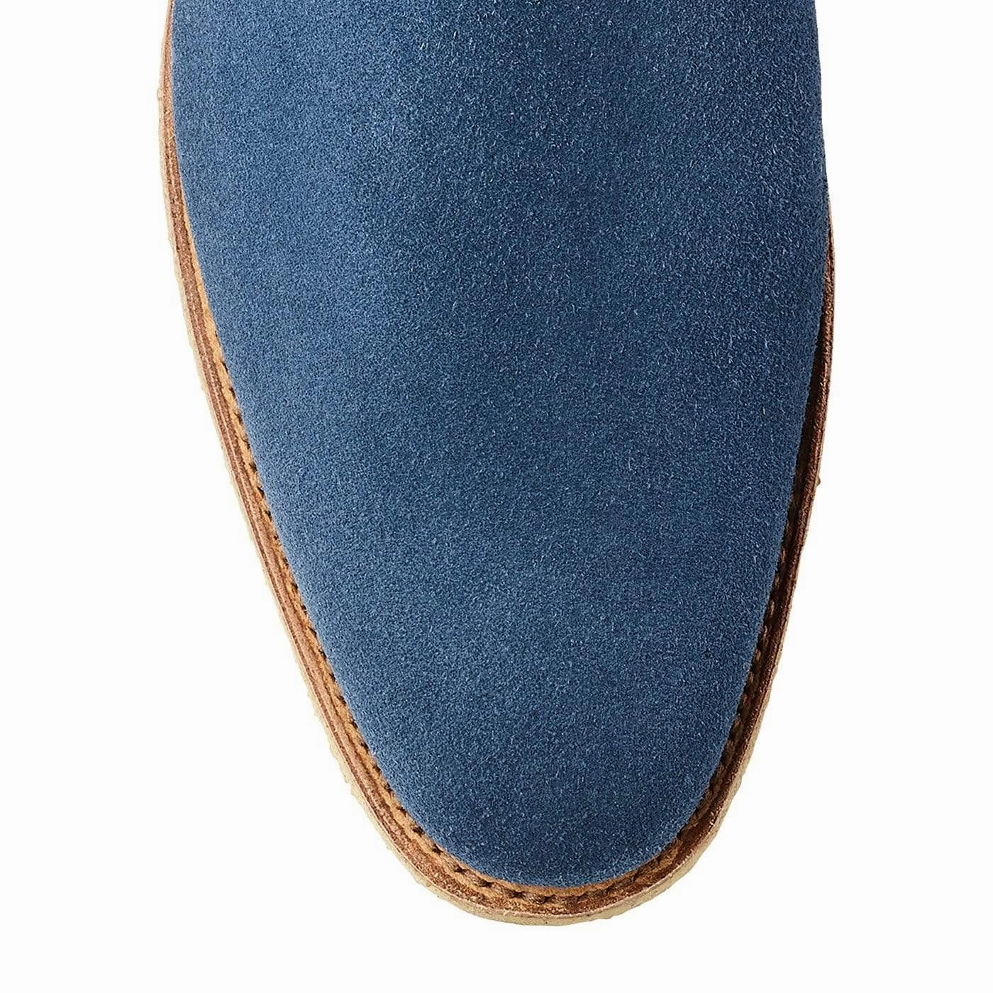 Anti Odor Work Commute Scratch Resistant Finish Cranleigh Mid-Blue Suede