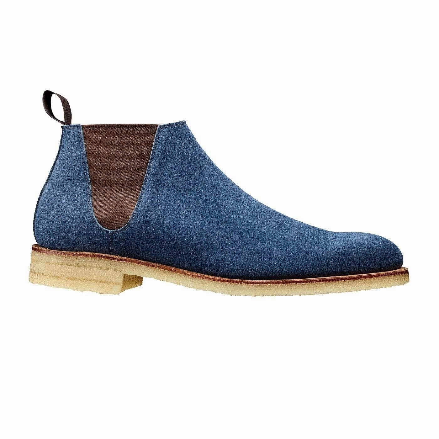 Cranleigh Mid-Blue Suede synthetic leather