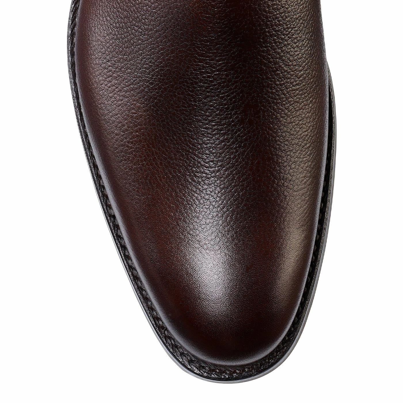 No Tie Cranton Dark Brown Pebble Grain
