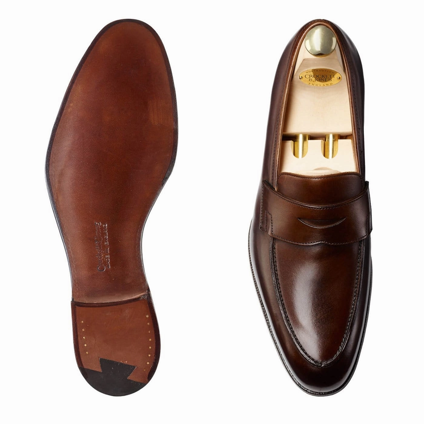 Crawford Dark Brown Antique Calf Simple Slip-on Comfort