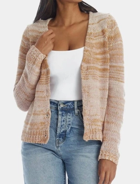 Cream Ombr Cardigan In Cream Multi All-day Comfort