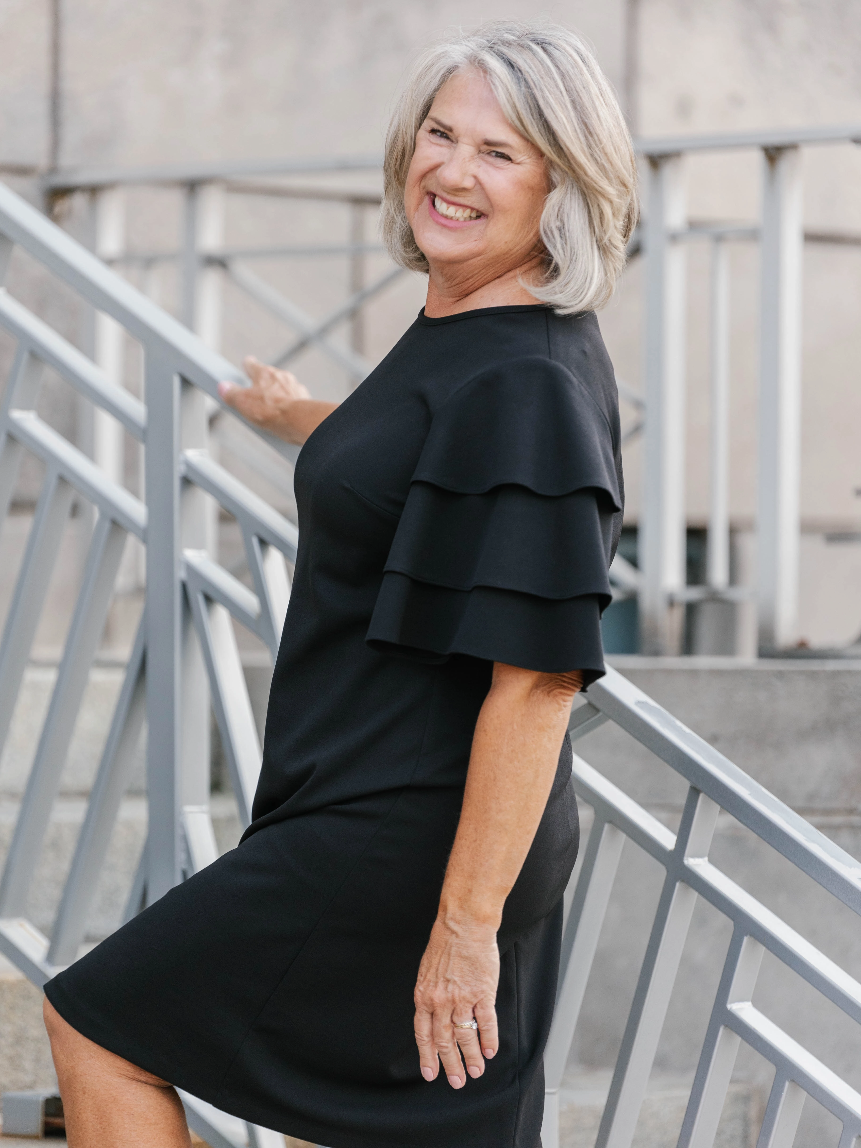 Plus size option Monochrome Outfit Kaia Dress