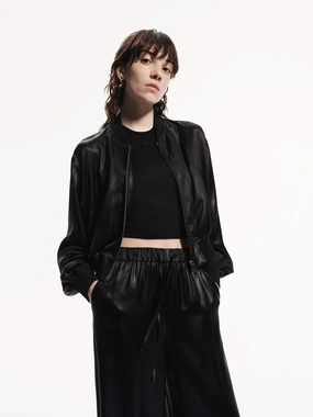 All Weather Protection Cropped Baseball Jacket
