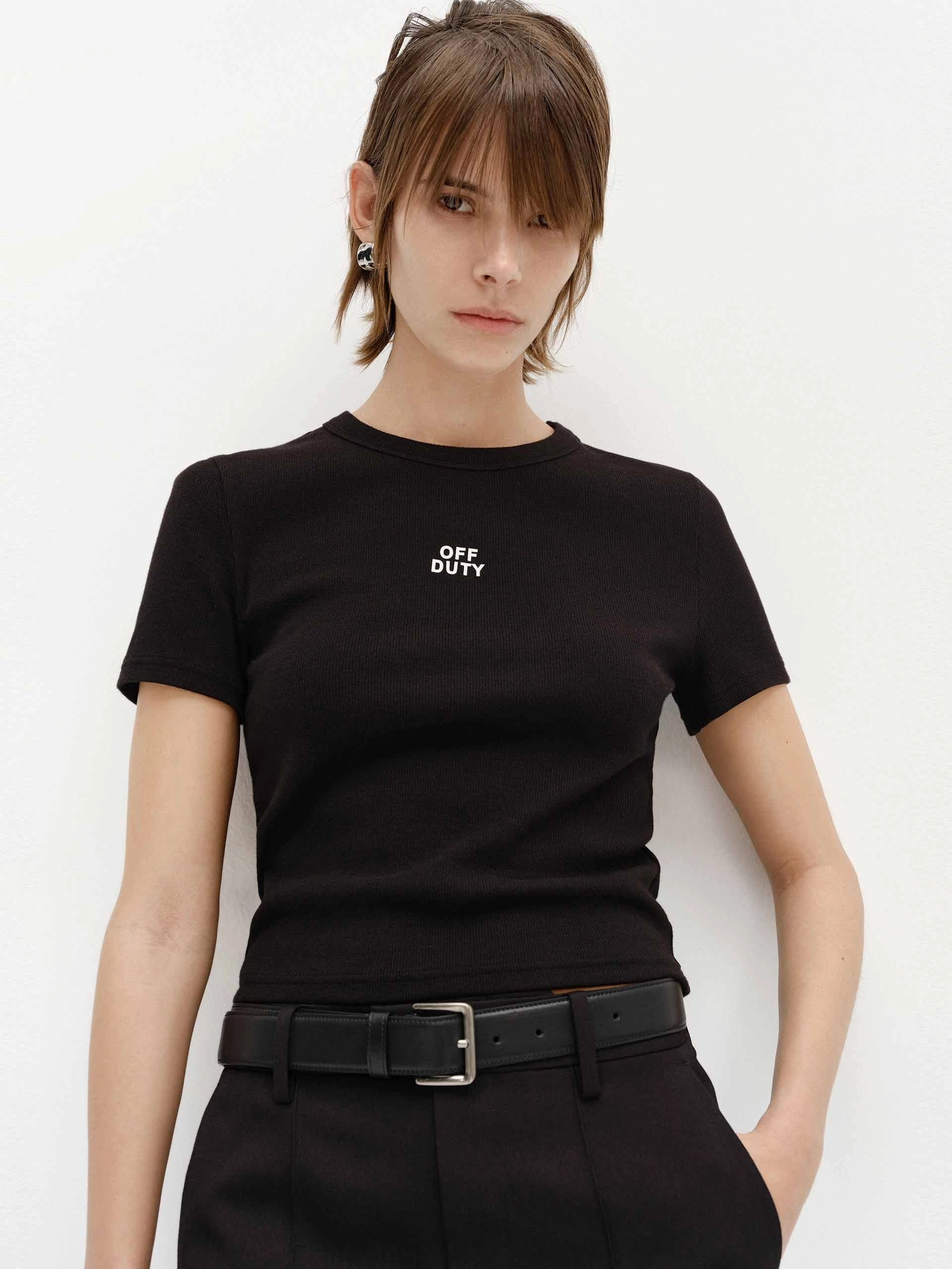 Cropped Cotton T-shirts Relaxed Wear Cozy Layer