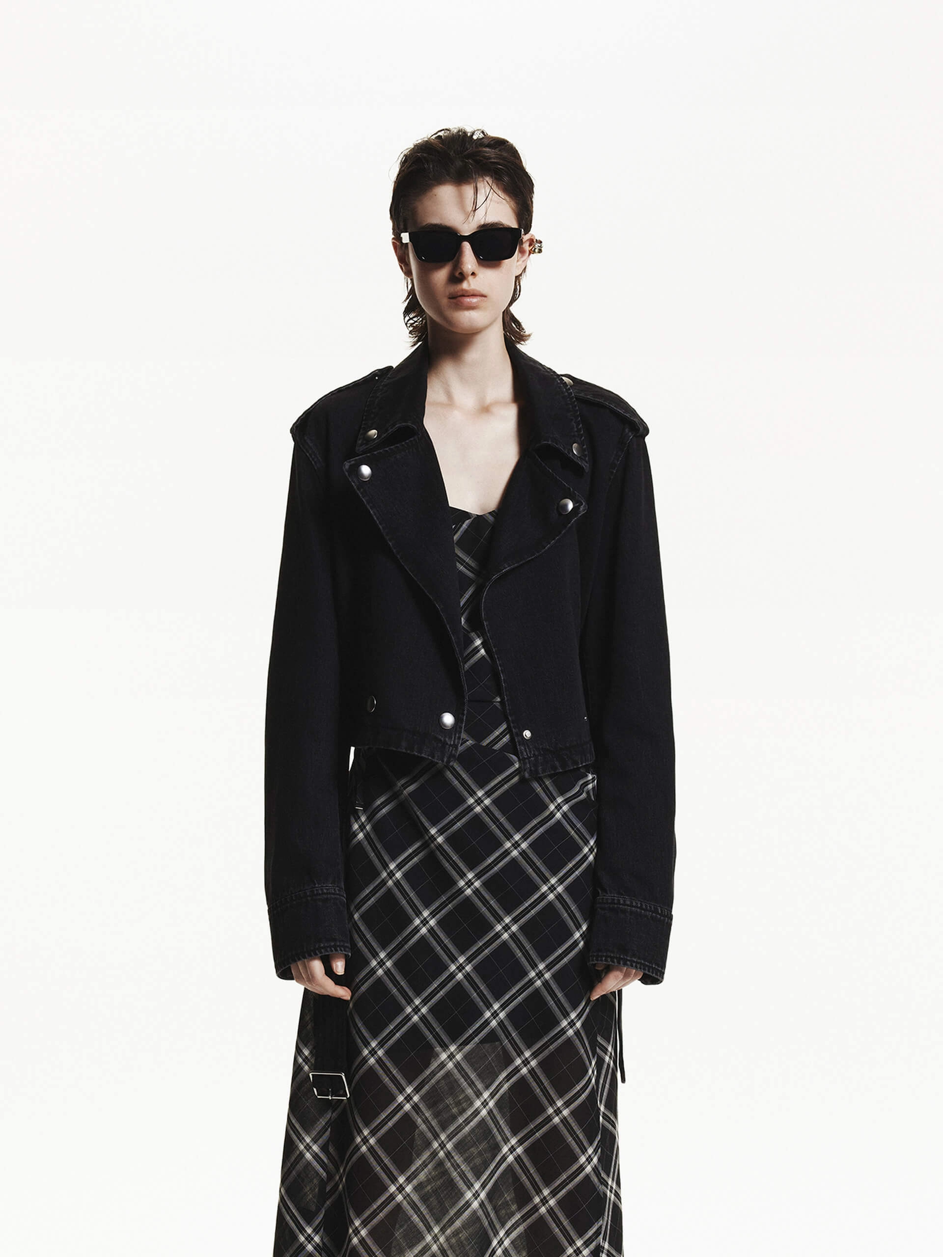 Office Wear Cropped Fit Vintage Jacket