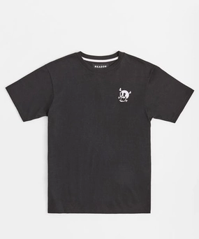 High Visibility Trim LightReflective Crossbones Chenille Patch Short Sleeve Tee - Black