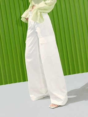 Crossover Waistband Cargo Pants Fashion-Forward