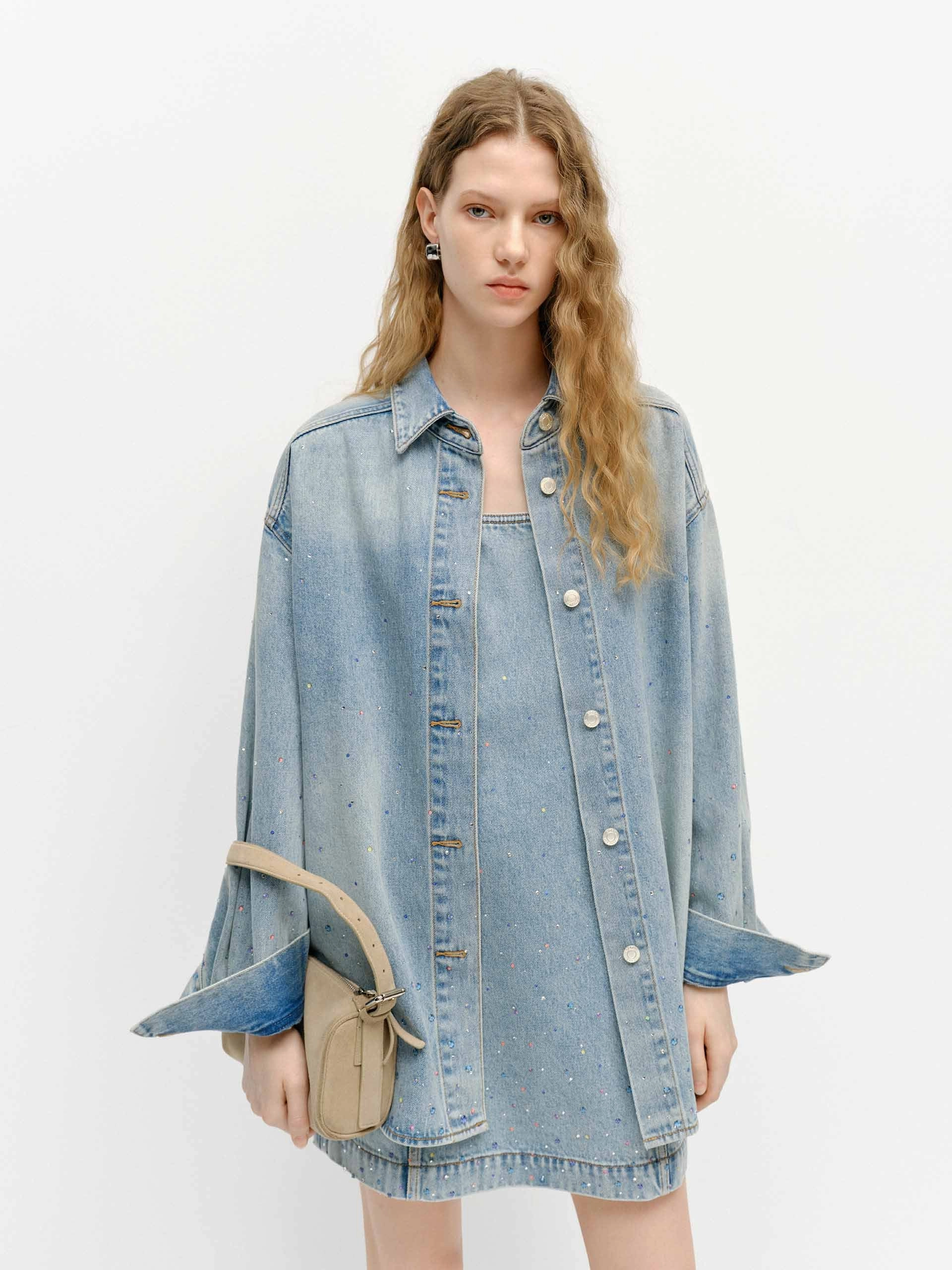 Crystal Detail Cotton Jacket City Wear