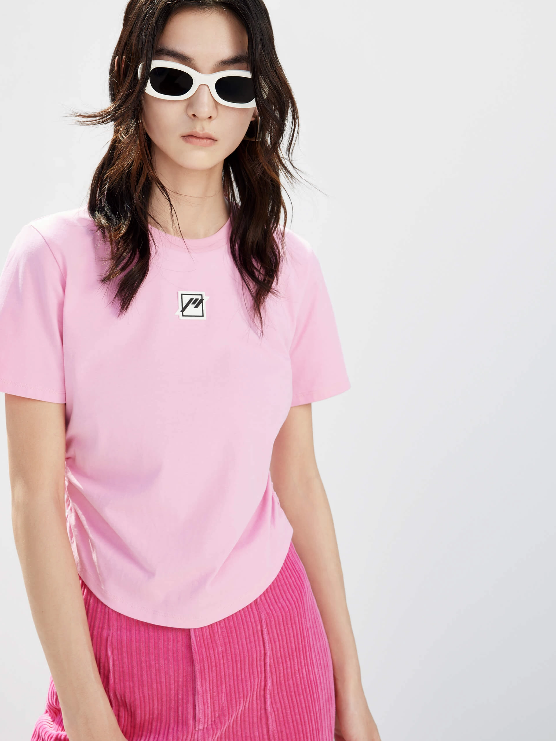 Classic Layering Curved Hem LOGO T-shirt