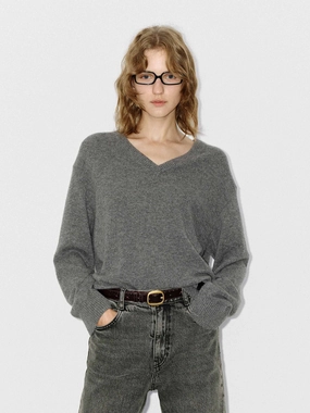 Pure Cashmere Knit Sweater Office Attire