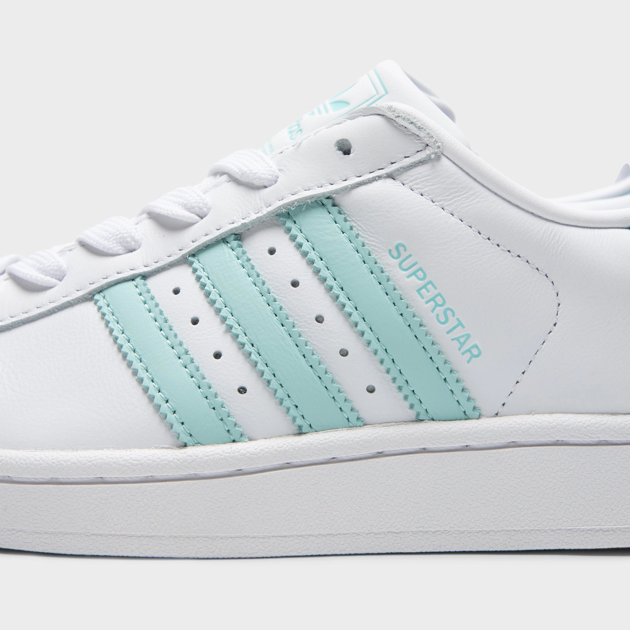 adidas Women's Superstar II White / Semi Flash Aqua - Easy Mint Running   Ready