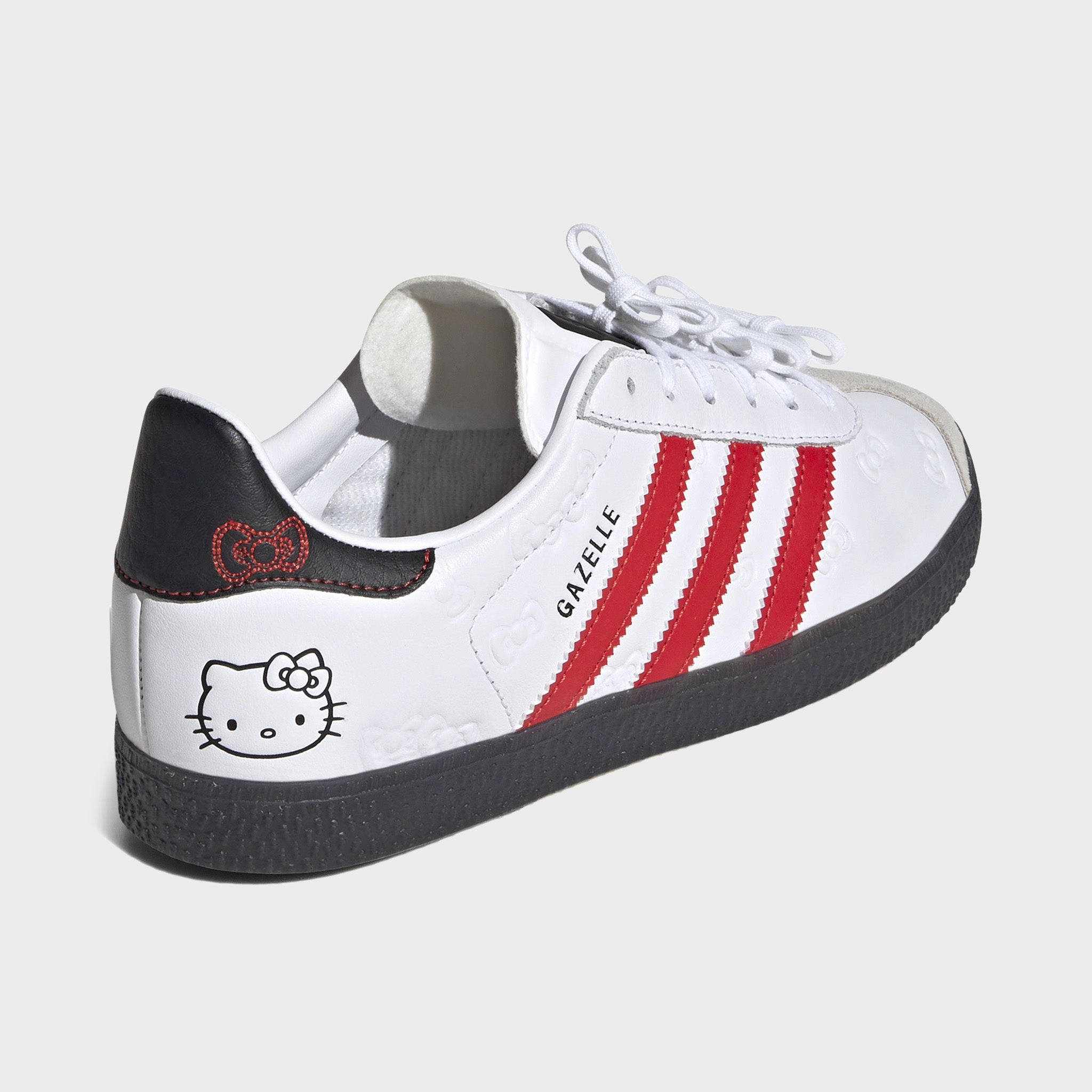 adidas x Hello Kitty Juniors' Gazelle White / Red Stitched Toe Box Torsion Control Plate