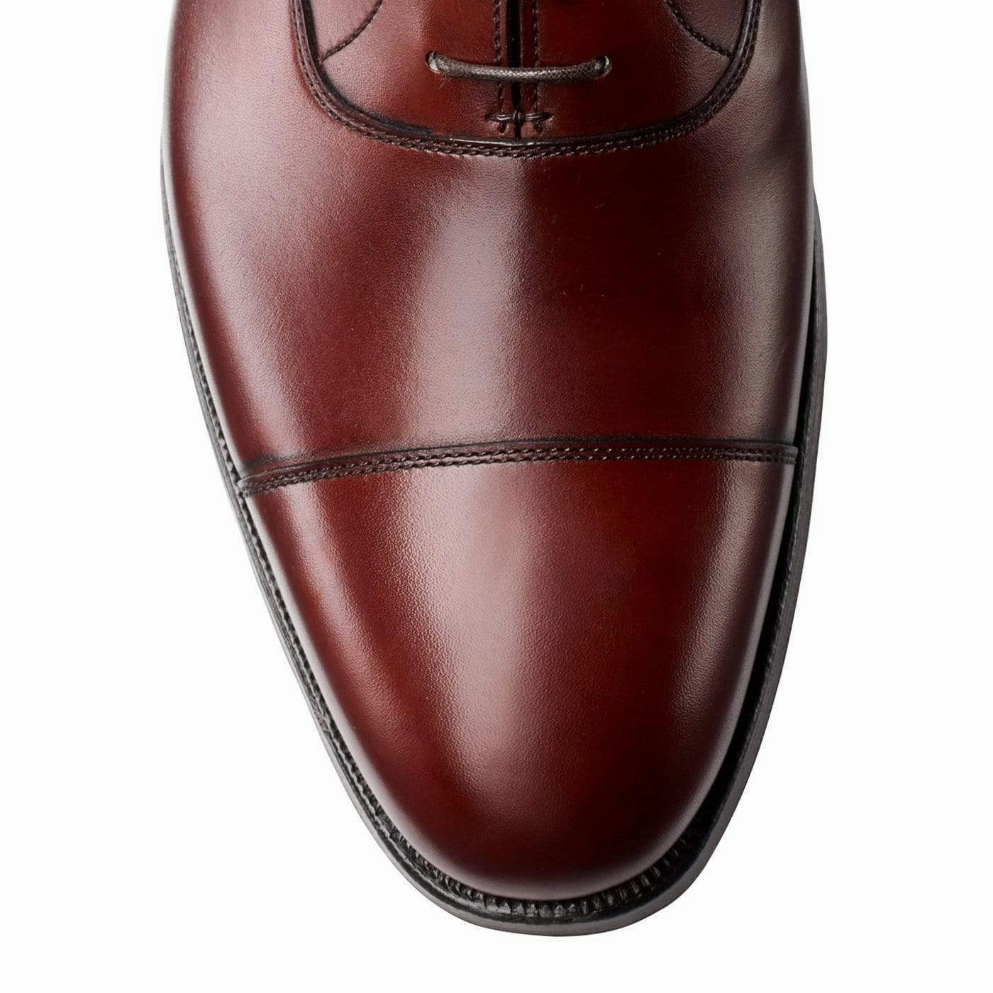 Dorset 2 Chestnut Burnished Calf Comfortable Slip On Matte Black Oxfords