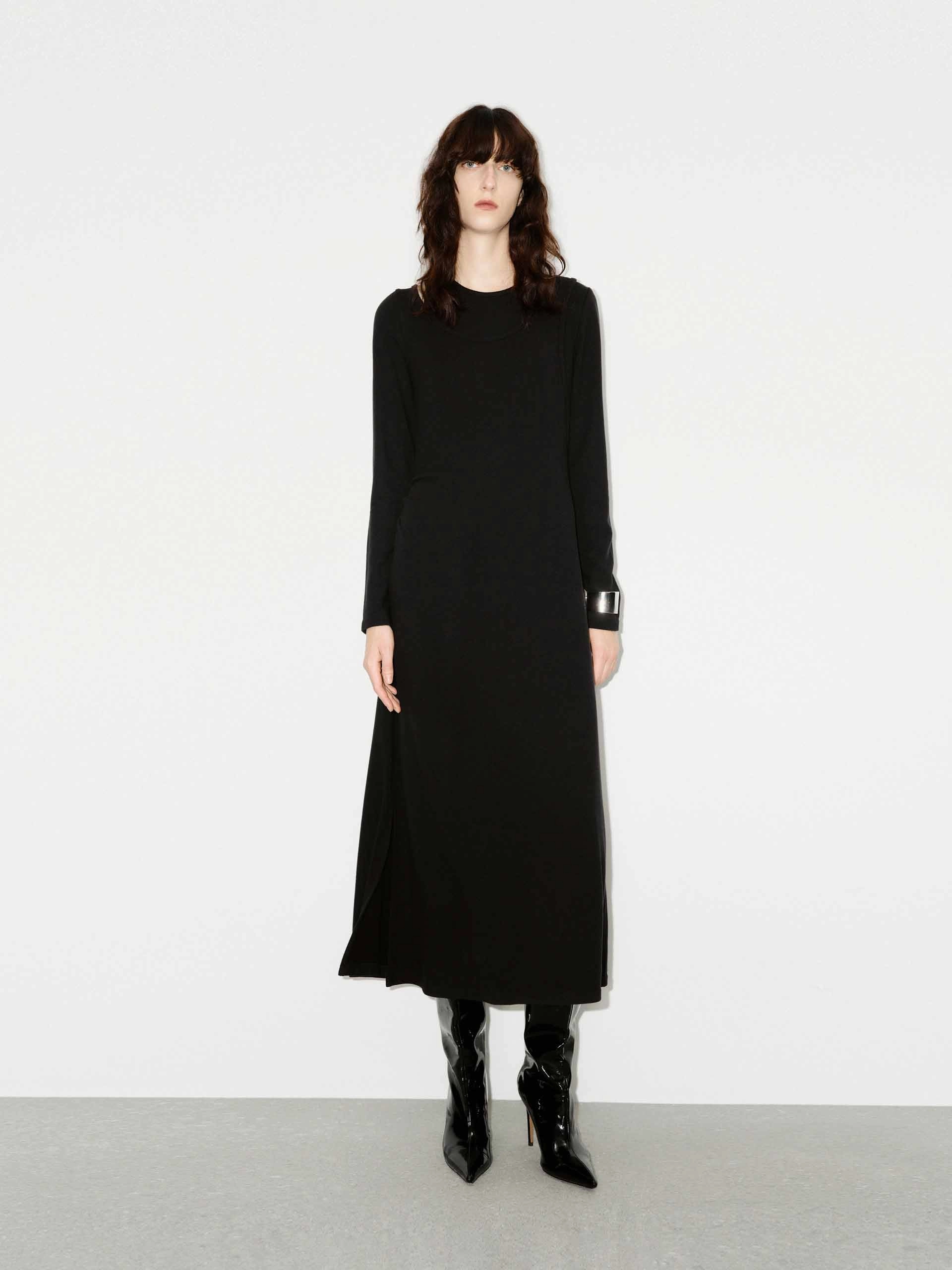 Delicate Touch Cut Shoulder Midi Dress
