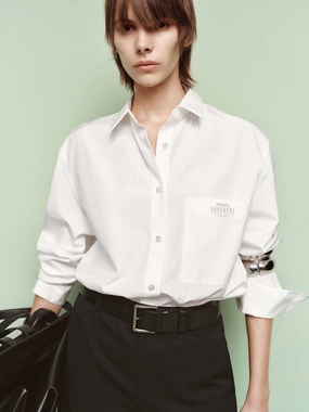 EcoFriendly Dye Process AntiPillingFinish Cutout Back Cotton Shirt