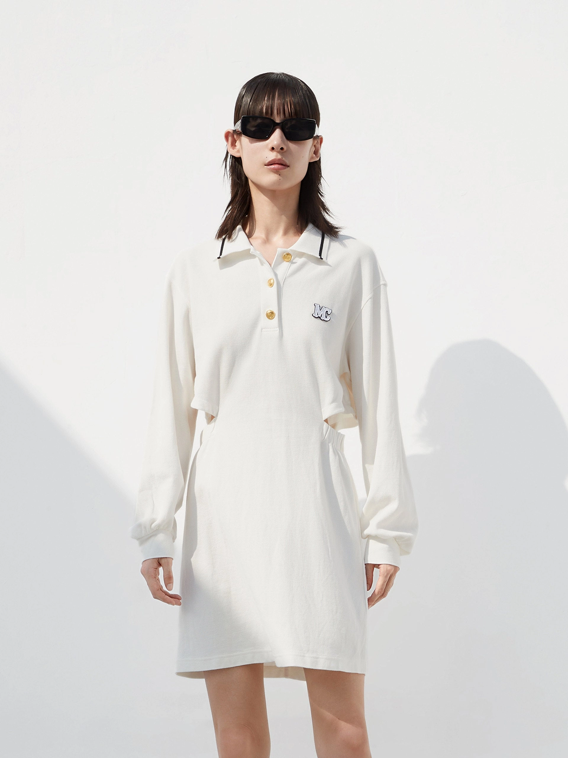 All weather Cutout Waist Cotton Dress