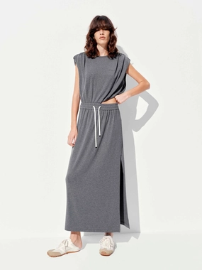 Light And Airy Airy Fabric Cutout Waist Sleeveless Dress