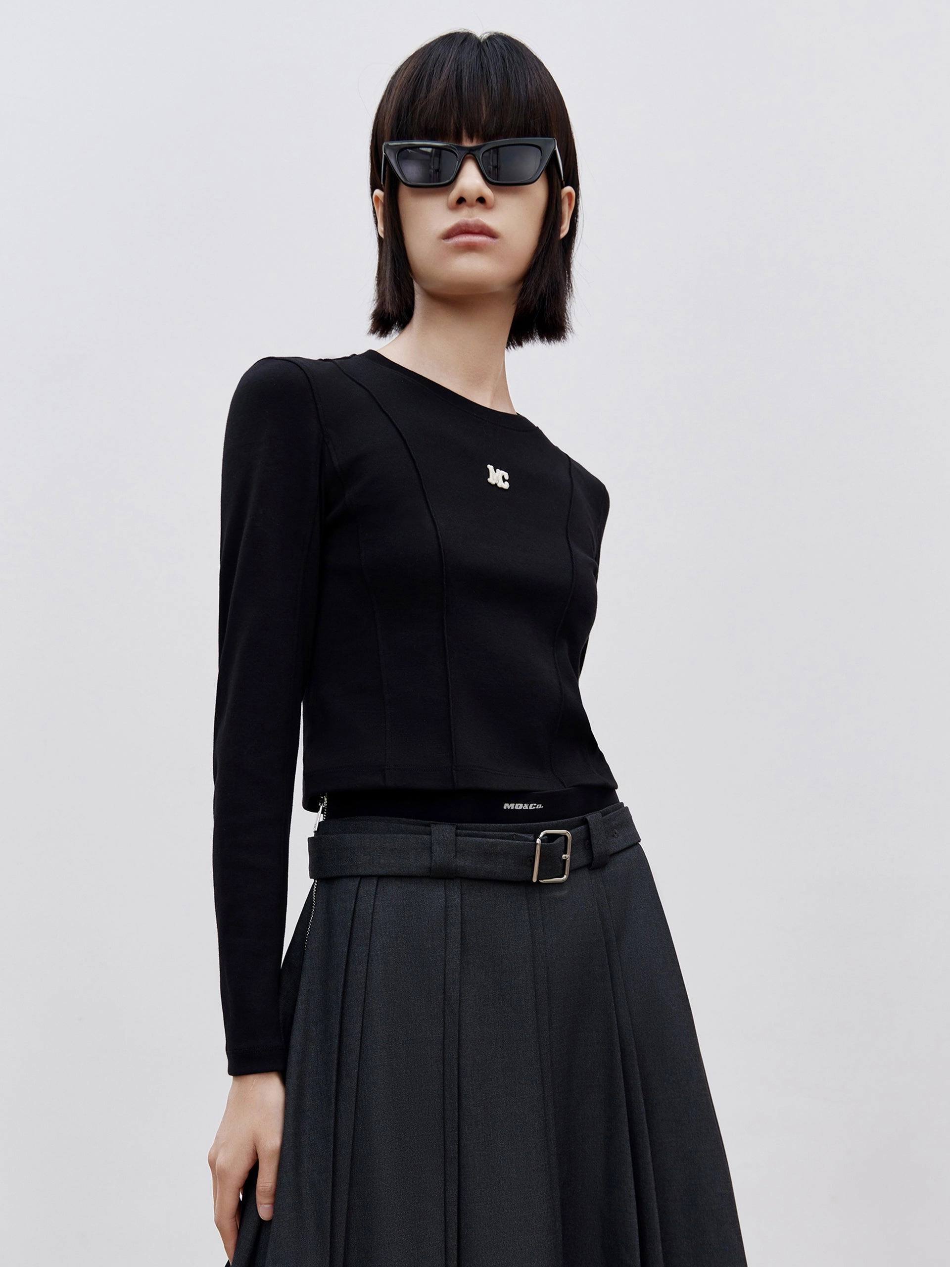Cropped Long Sleeve T-Shirt Classic Chic