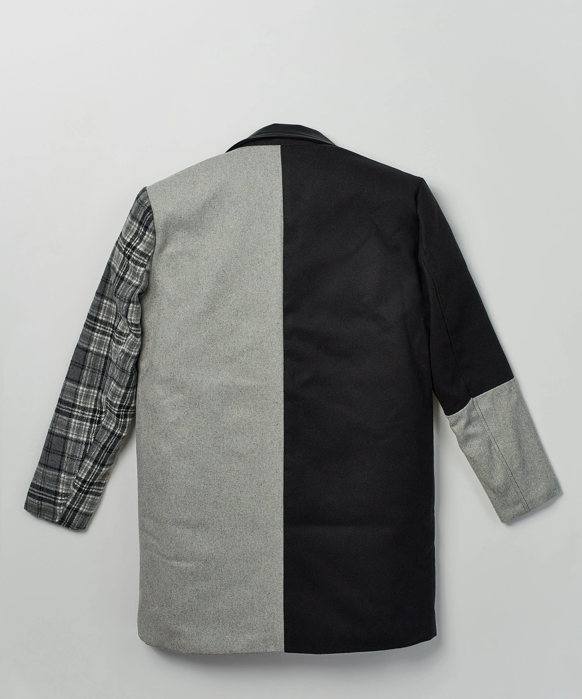 Dapper Mixed Wool Top Coat - Grey Anti Slip Shoulder