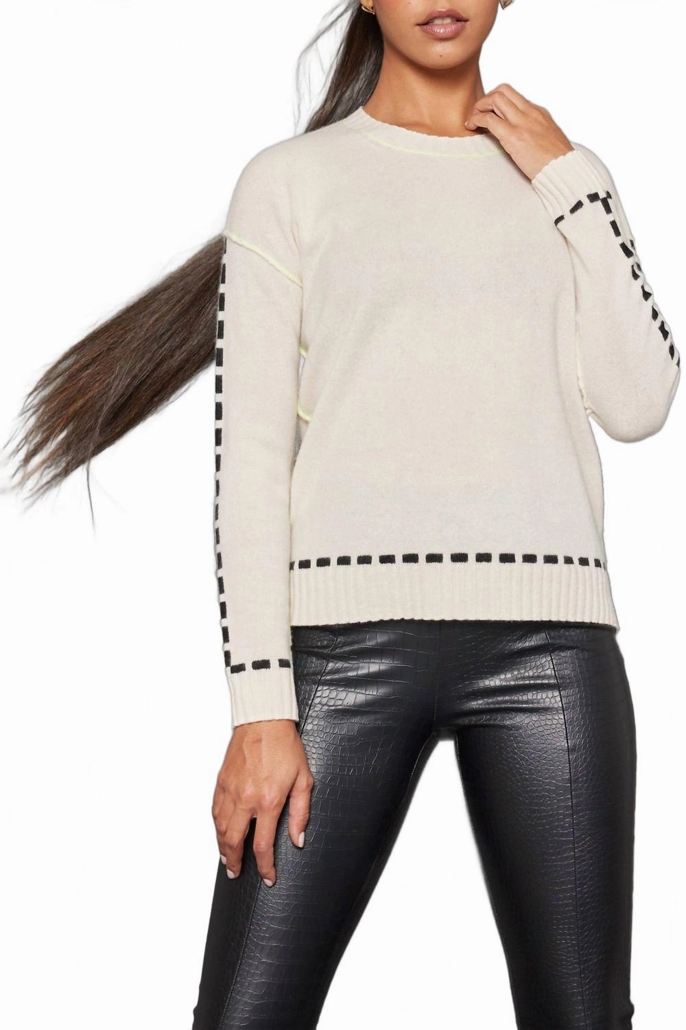 Dash Cam Sweater In Frosting Cozy Everyday Chilly Day Knit