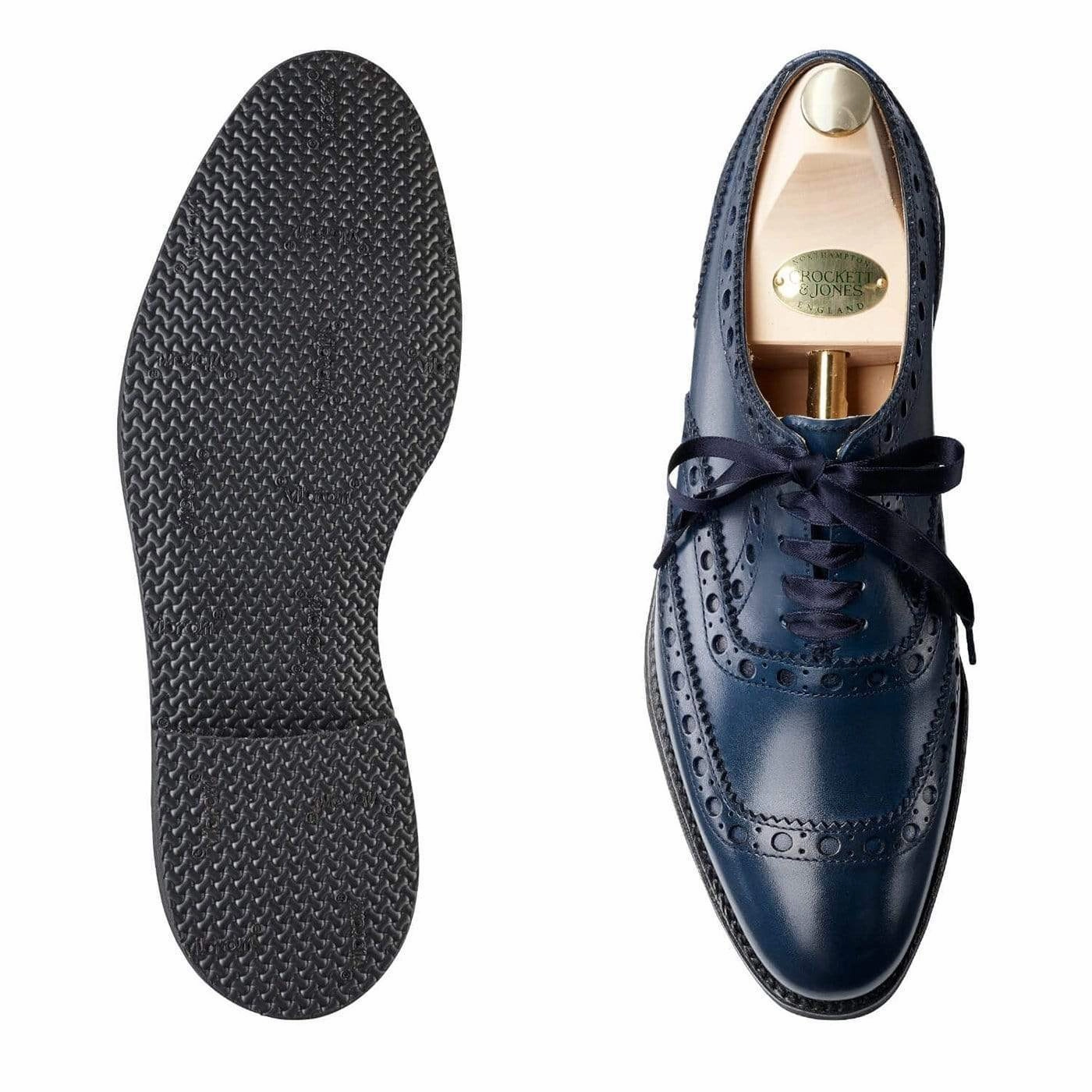 Cognac Oxfords Anna Blue Burnished Calf