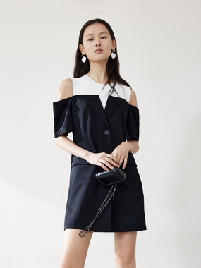 Open Shoulder Panel Dress Comfort and style