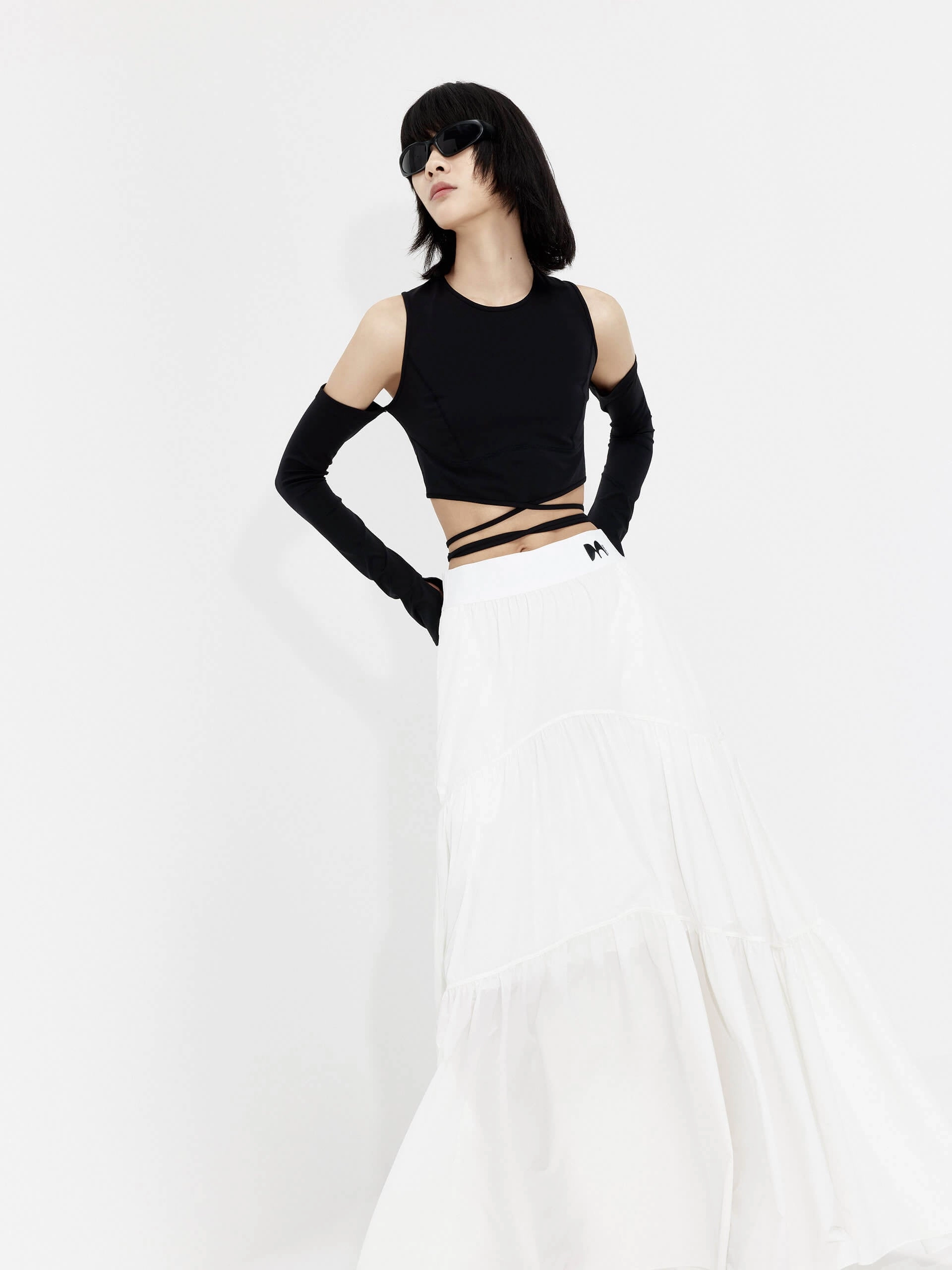 SustainableBlend FlexibleRibbing Deconstructed Strap Detail Top