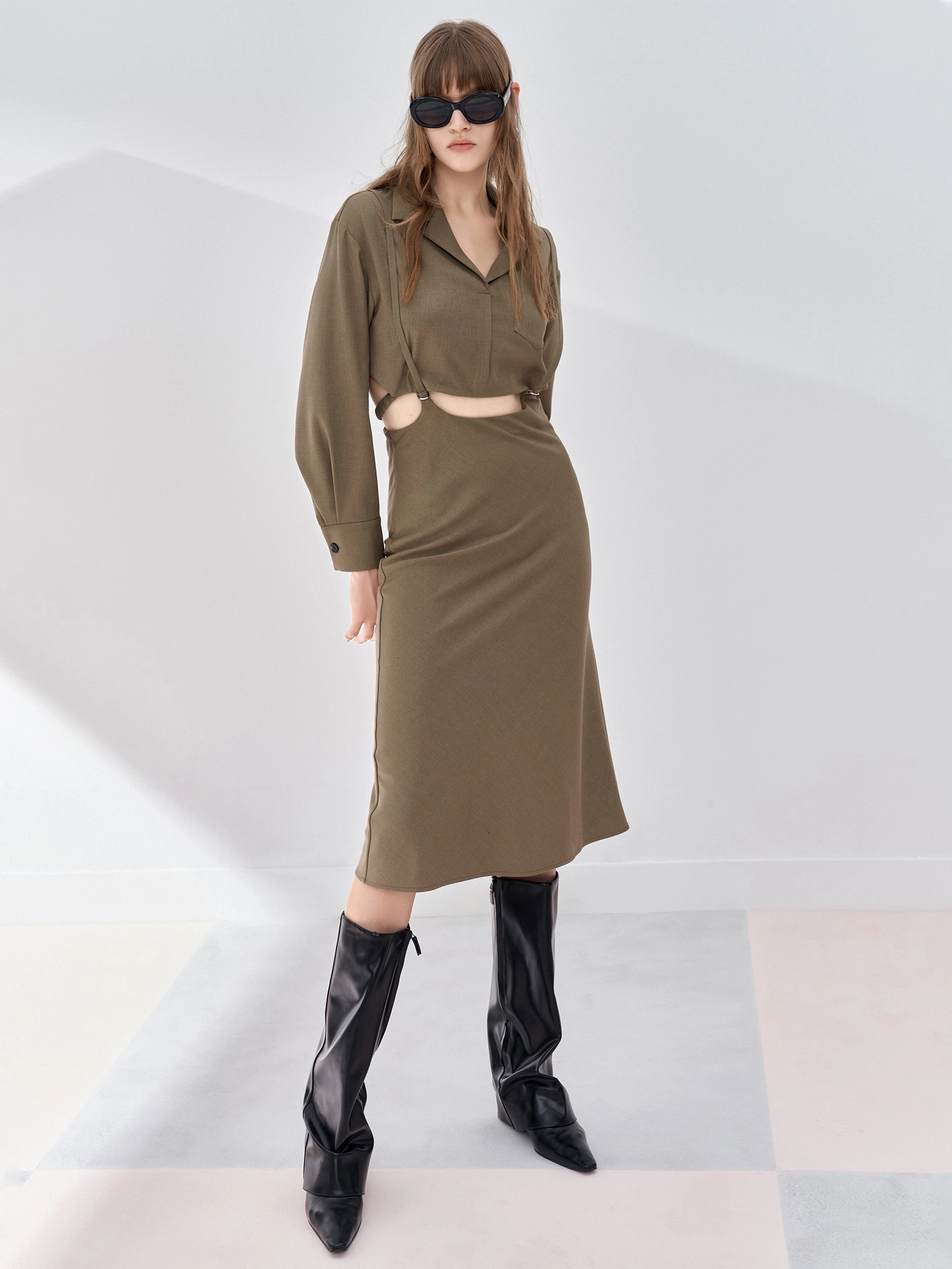 Easy Flow Smooth Look Deconstructed Two Piece Dress