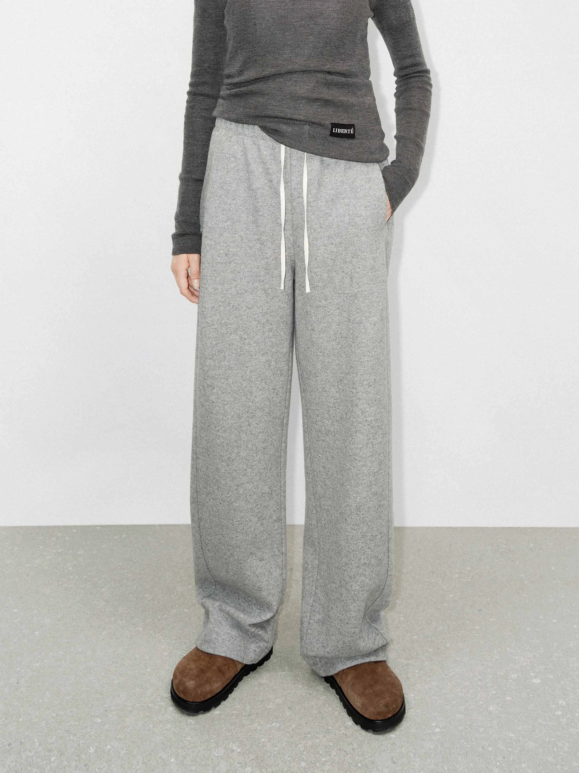 Layered Panel Design Effortless Layer Deconstructed Waist Straight Pants