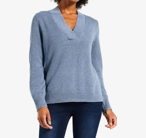 Classic Winter Deep Dive Sweater In Blue Waves