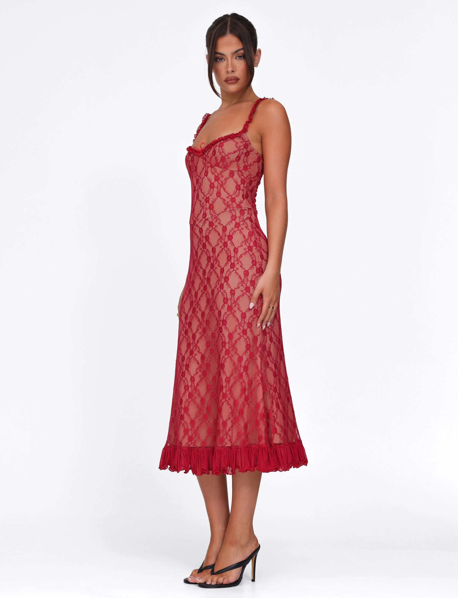 Occasion Wear DEJA DRESS - RED : BERRY RED