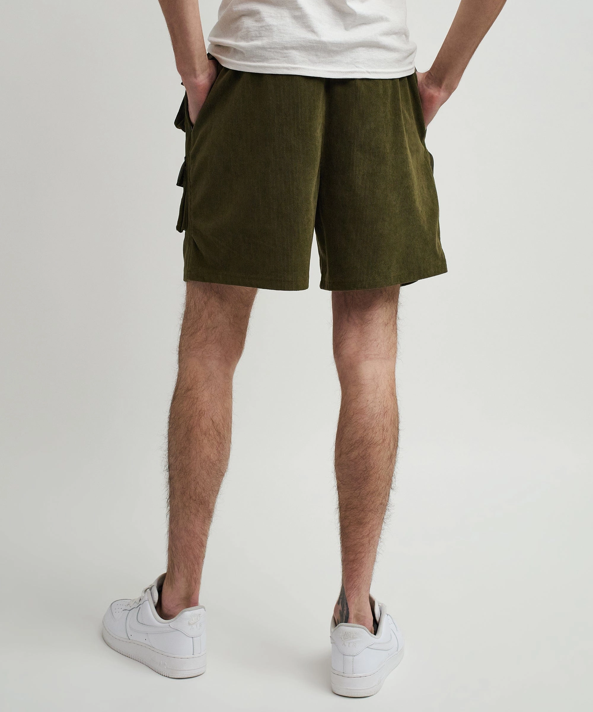 Delta Utility Corduroy Cargo Shorts - Green VNeckline MoistureWicking Technology