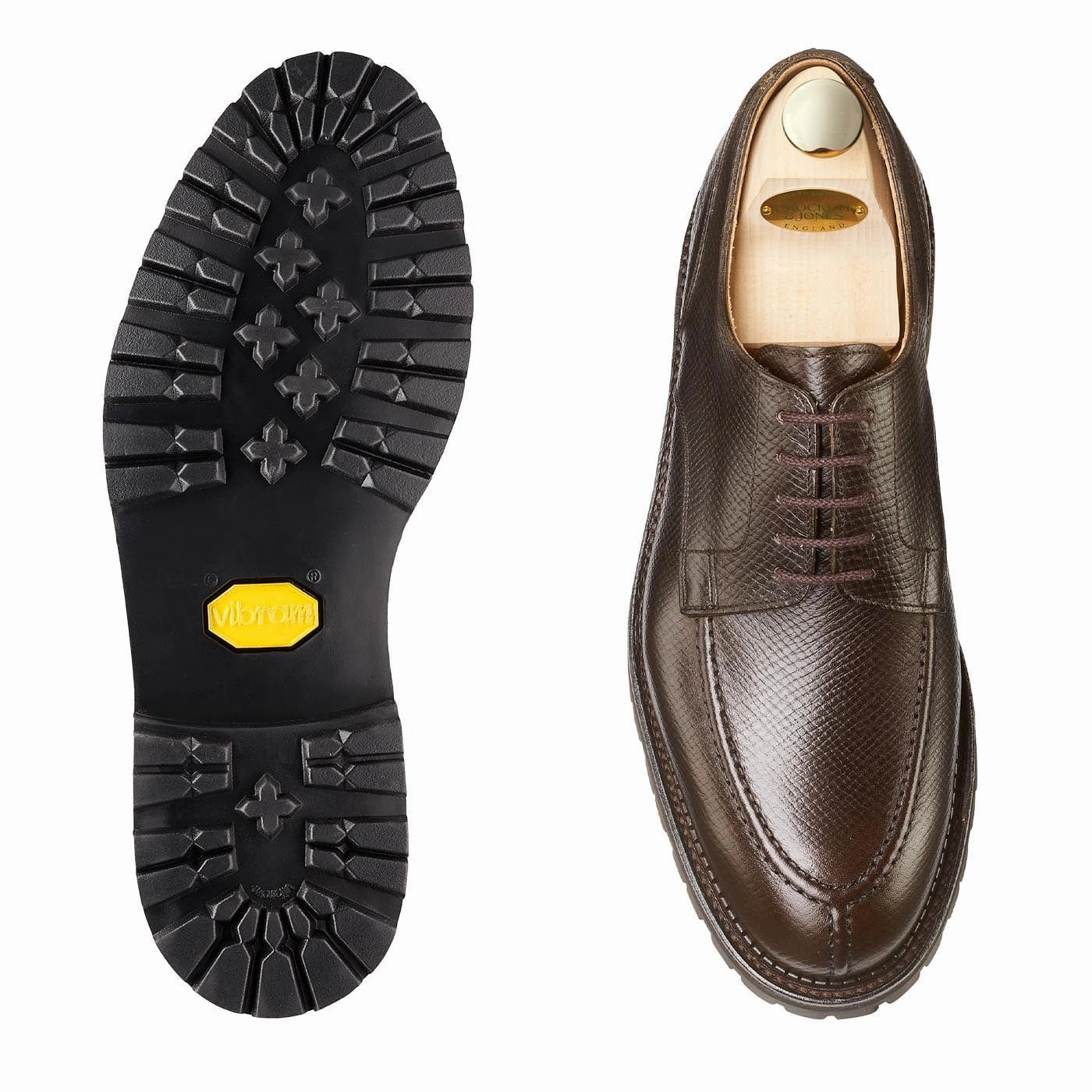 Denver Dark Brown Hatch Grain Smooth Fit Balanced Step Comfort