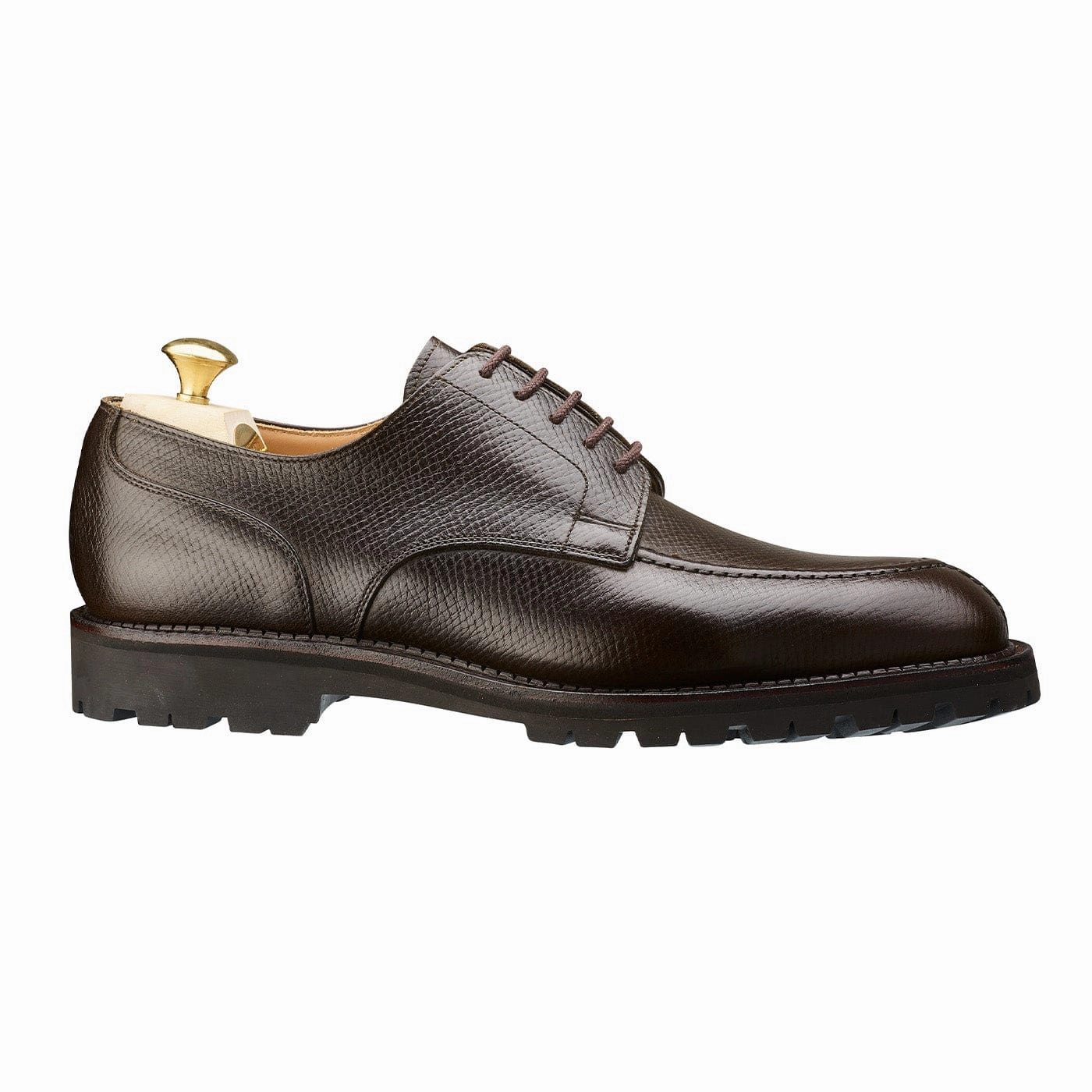 Premium Business Appeal Flexible Everyday Comfort Denver Dark Brown Hatch Grain