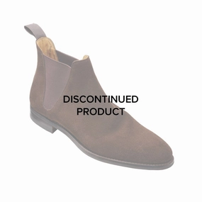 Chelsea 8 Dark Brown Suede Metallic Edge Asymmetric Lacing System