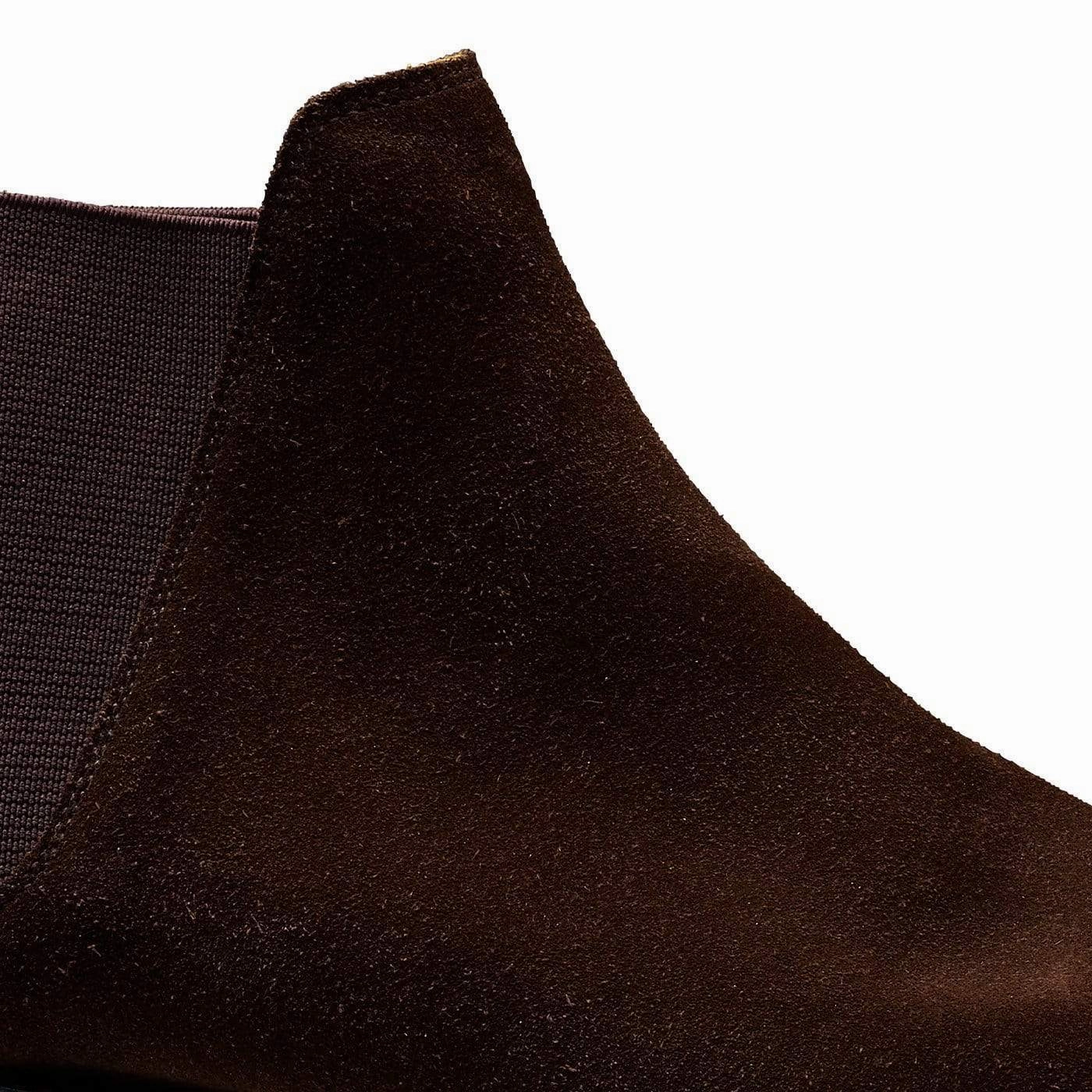 Lace-Up Closure Chelsea 8 Dark Brown Suede