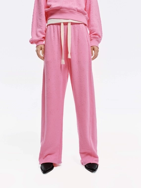 Comfort Style Tailored Silhouette Distressed Detail Cotton Pants