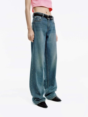 Affordable Beach Day Distressed Detail Straight Jeans