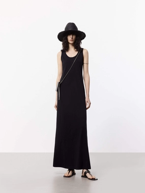 Kind Glow CrinkleResistantWeave Distressed Maxi Tank Dress