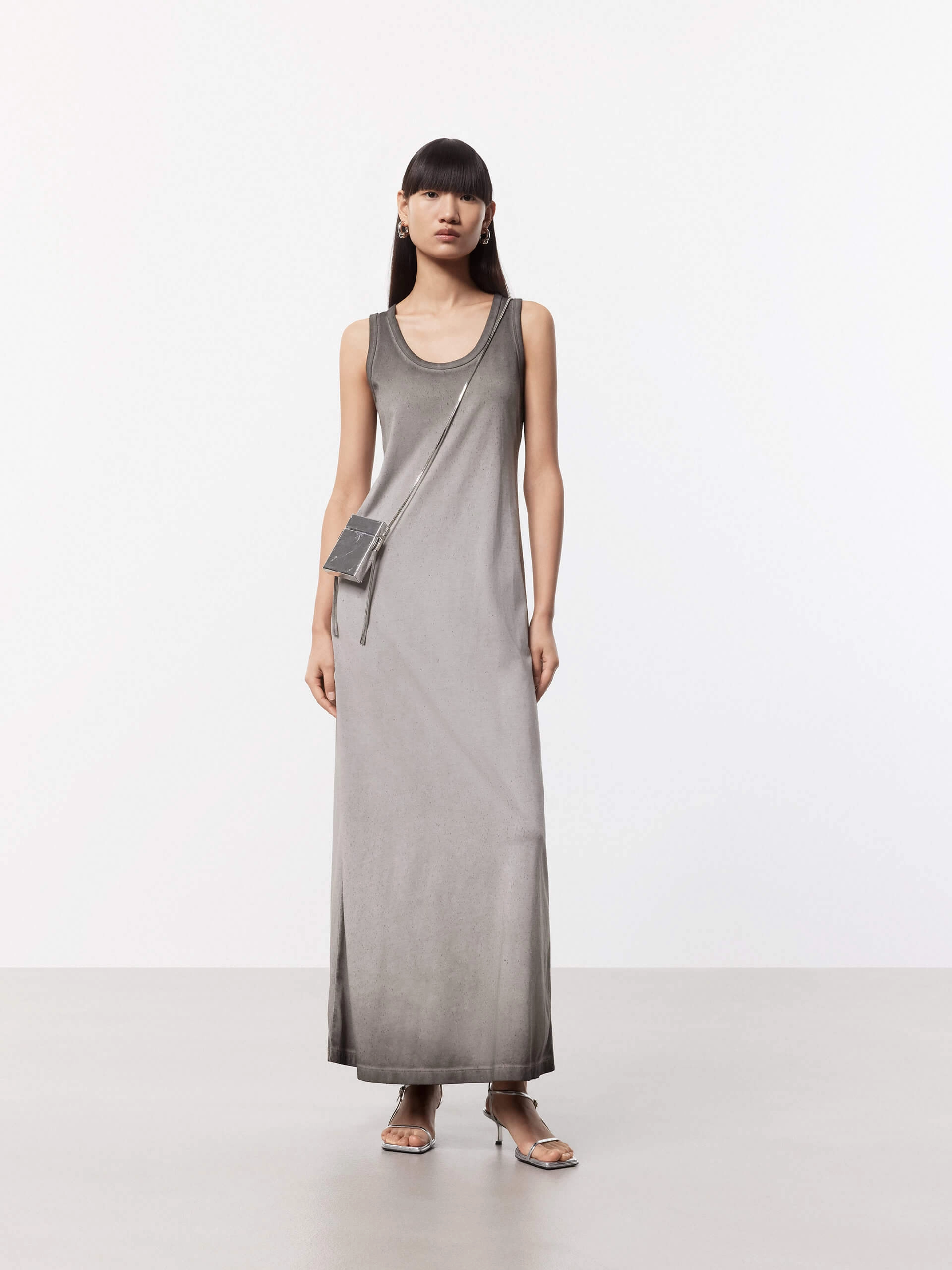 Smart Casual Playful touch Distressed Maxi Tank Dress