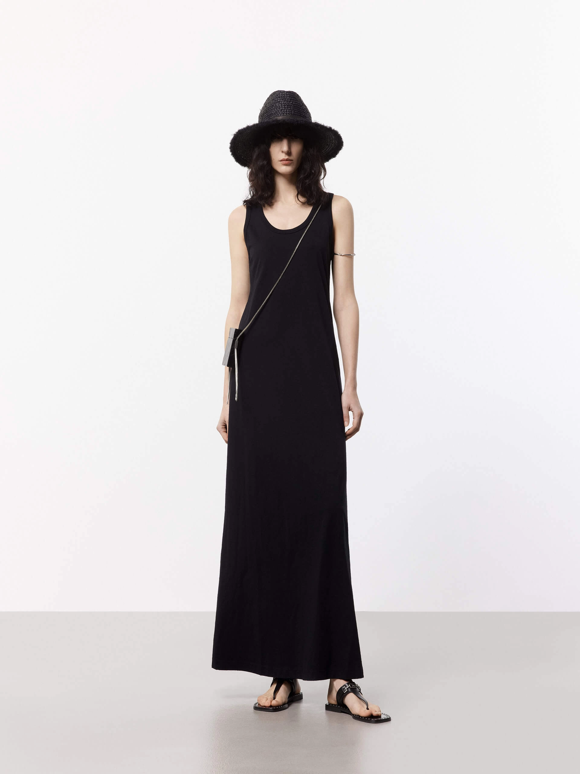Kind Glow CrinkleResistantWeave Distressed Maxi Tank Dress