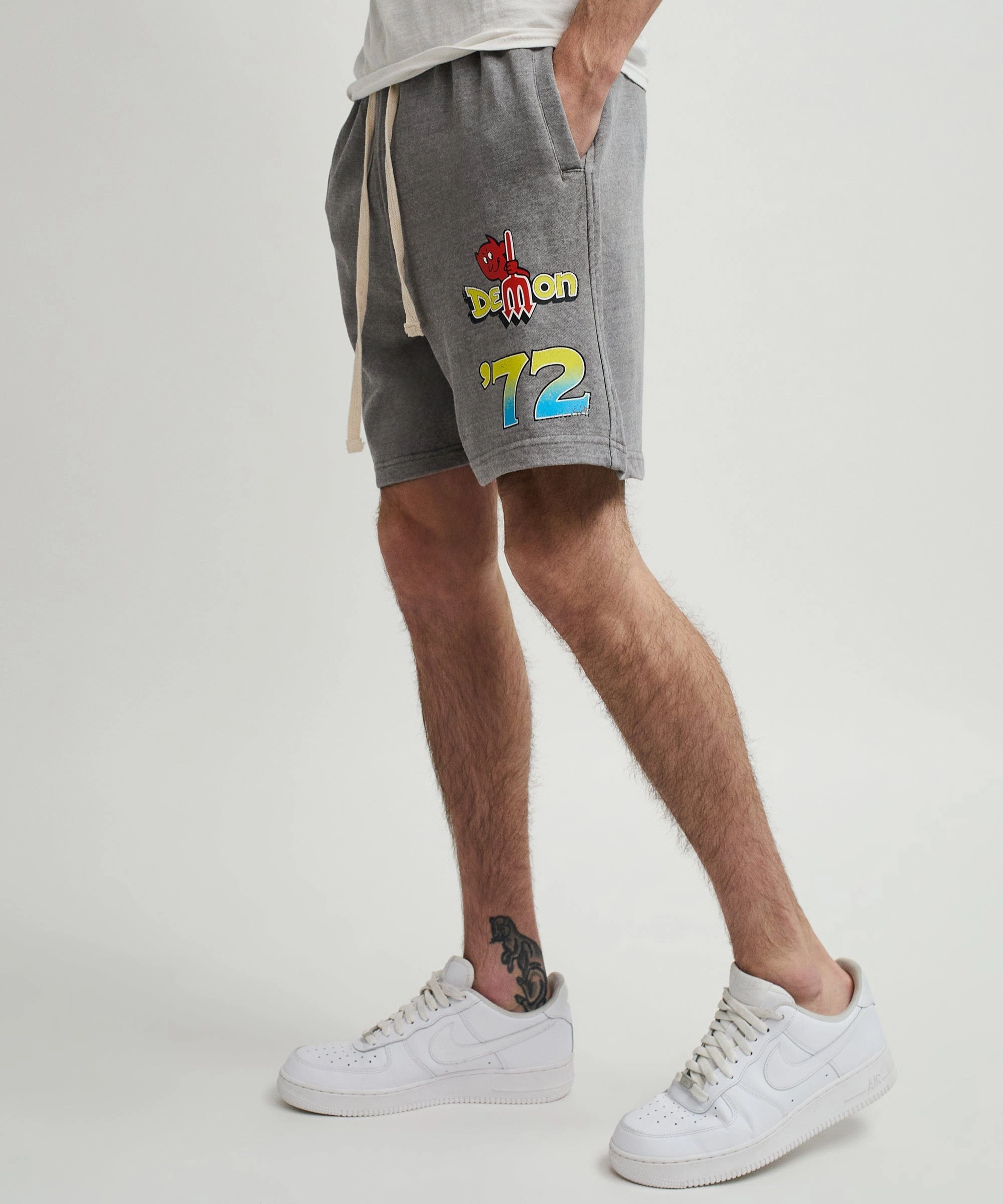 Light Fabric Dodge Demon '72 Shorts - Grey