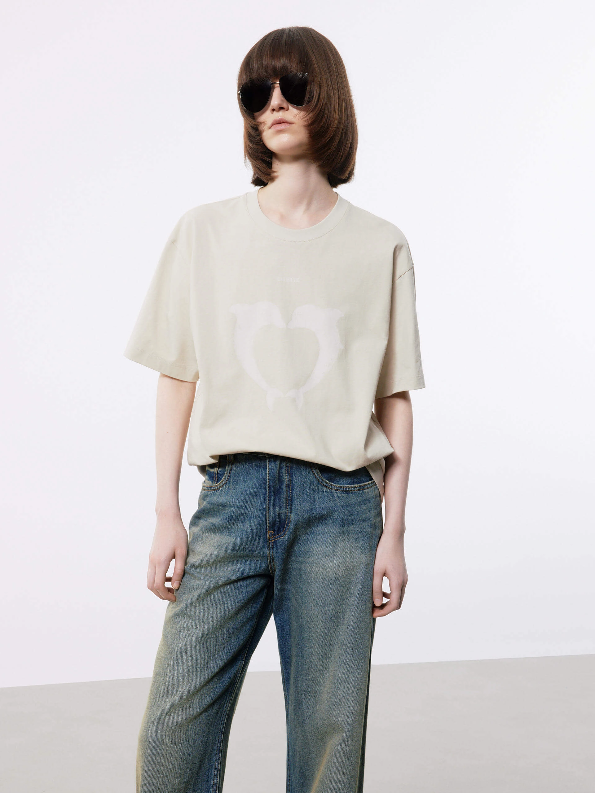 Dolphin Print Cotton T-shirt Luxurious Fresh Vibes